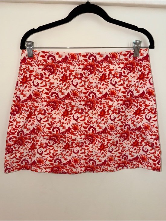Julia Amory Dresses & Skirts - Julia Amory orange /Red Floral Gidget Mini Skirt — Women's A-Line size medium